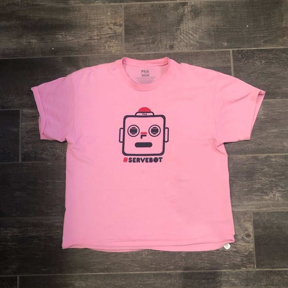 Fila Pink Servebot Robot 🤖 Graphic T-Shirt